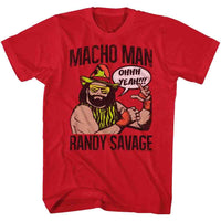 Thumbnail for MACHO MAN-OOOH YEAH-RED ADULT S/S TSHIRT