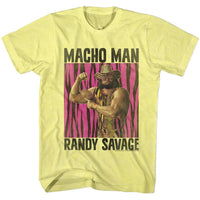 Thumbnail for MACHO MAN-RANDY SAVAGE-YELLOW HEATHER ADULT S/S TSHIRT