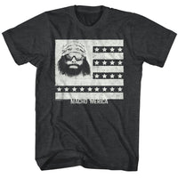 Thumbnail for MACHO MAN-MERICAMAN-BLACK HEATHER ADULT S/S TSHIRT