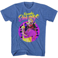 Thumbnail for MACHO MAN-RANDY SAVAGE-ROYAL HEATHER ADULT S/S TSHIRT