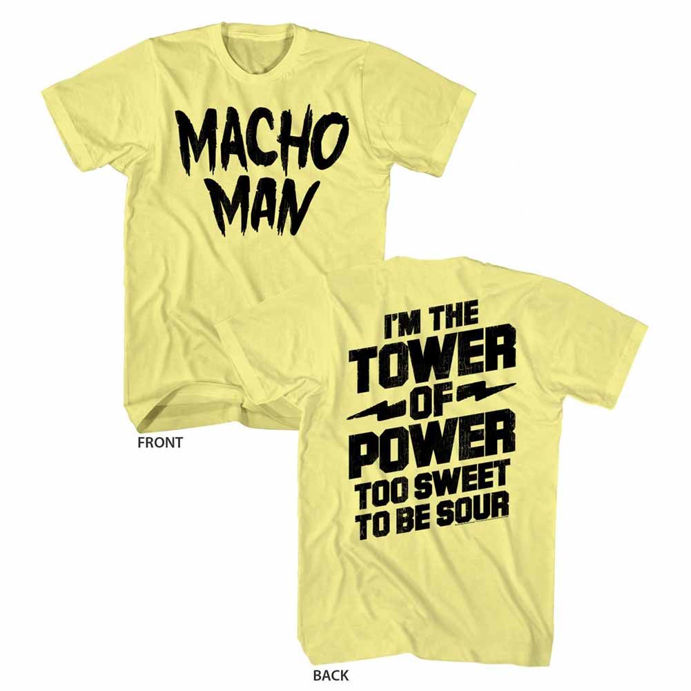 MACHO MAN-TOWER-YELLOW HEATHER ADULT S/S TSHIRT