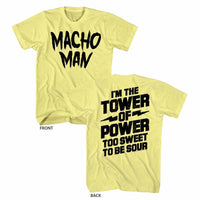 Thumbnail for MACHO MAN-TOWER-YELLOW HEATHER ADULT S/S TSHIRT