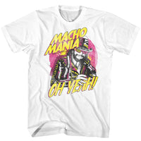 Thumbnail for MACHO MAN-MACHO MANIA-WHITE ADULT S/S TSHIRT