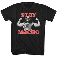Thumbnail for MACHO MAN-STAY MACHO-BLACK ADULT S/S TSHIRT