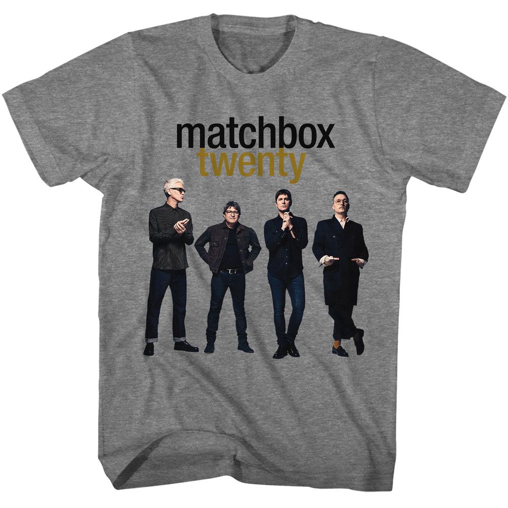 MATCHBOX TWENTY-MATCHBOX 20 BAND MEMBERS-GRAPHITE HEATHER ADULT S/S TSHIRT