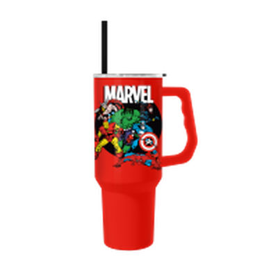 Marvel Marvel Group Avengers  40oz Stainless Steel Tumbler w Handle – 12 pc ppk ($13.75 each)