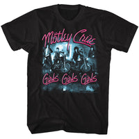 Thumbnail for MOTLEY CRUE-GIRLS GIRLS GIRLS-BLACK ADULT S/S TSHIRT