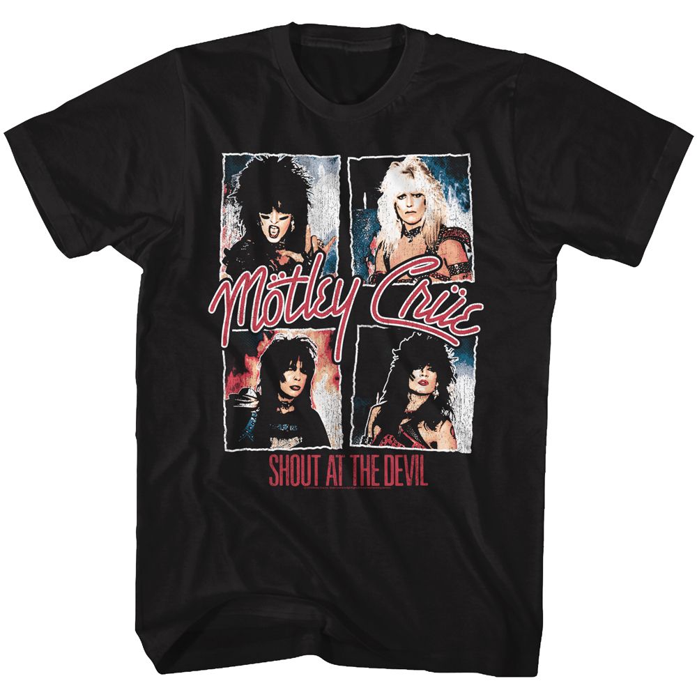 MOTLEY CRUE-SHOUT AT THE DEVIL-BLACK ADULT S/S TSHIRT