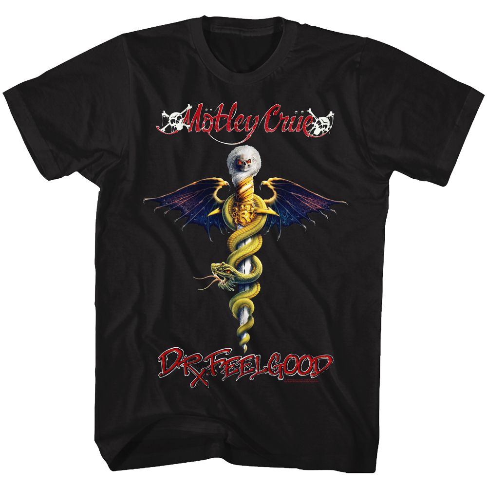 MOTLEY CRUE-DR FEEL GOOD-BLACK ADULT S/S TSHIRT