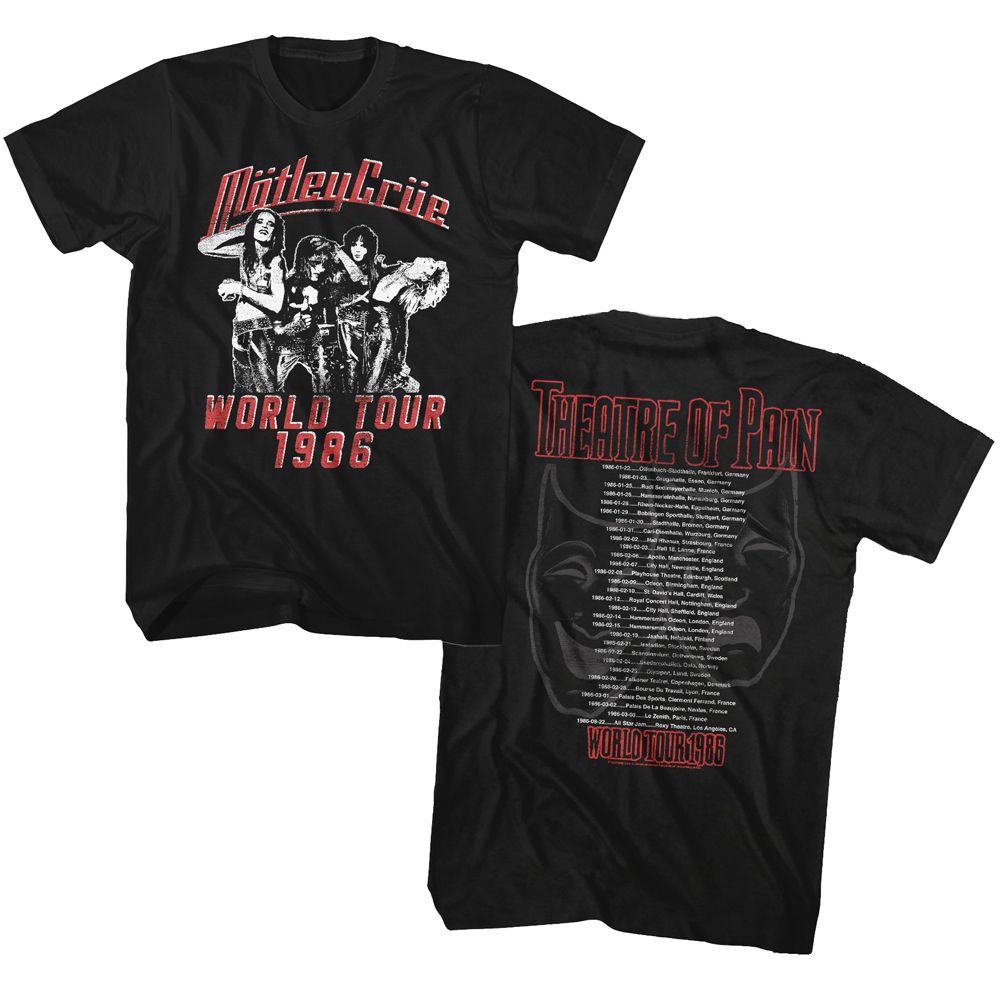MOTLEY CRUE-THEATRE OF PAIN TOUR-BLACK ADULT S/S TSHIRT