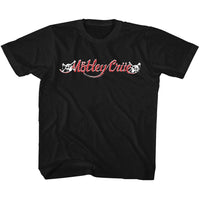 Thumbnail for MOTLEY CRUE-RED AND WHITE LOGO-BLACK YOUTH S/S TSHIRT