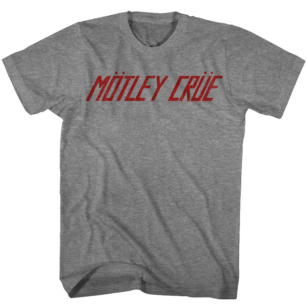 MOTLEY CRUE-LOGO-GRAPHITE HEATHER ADULT S/S TSHIRT