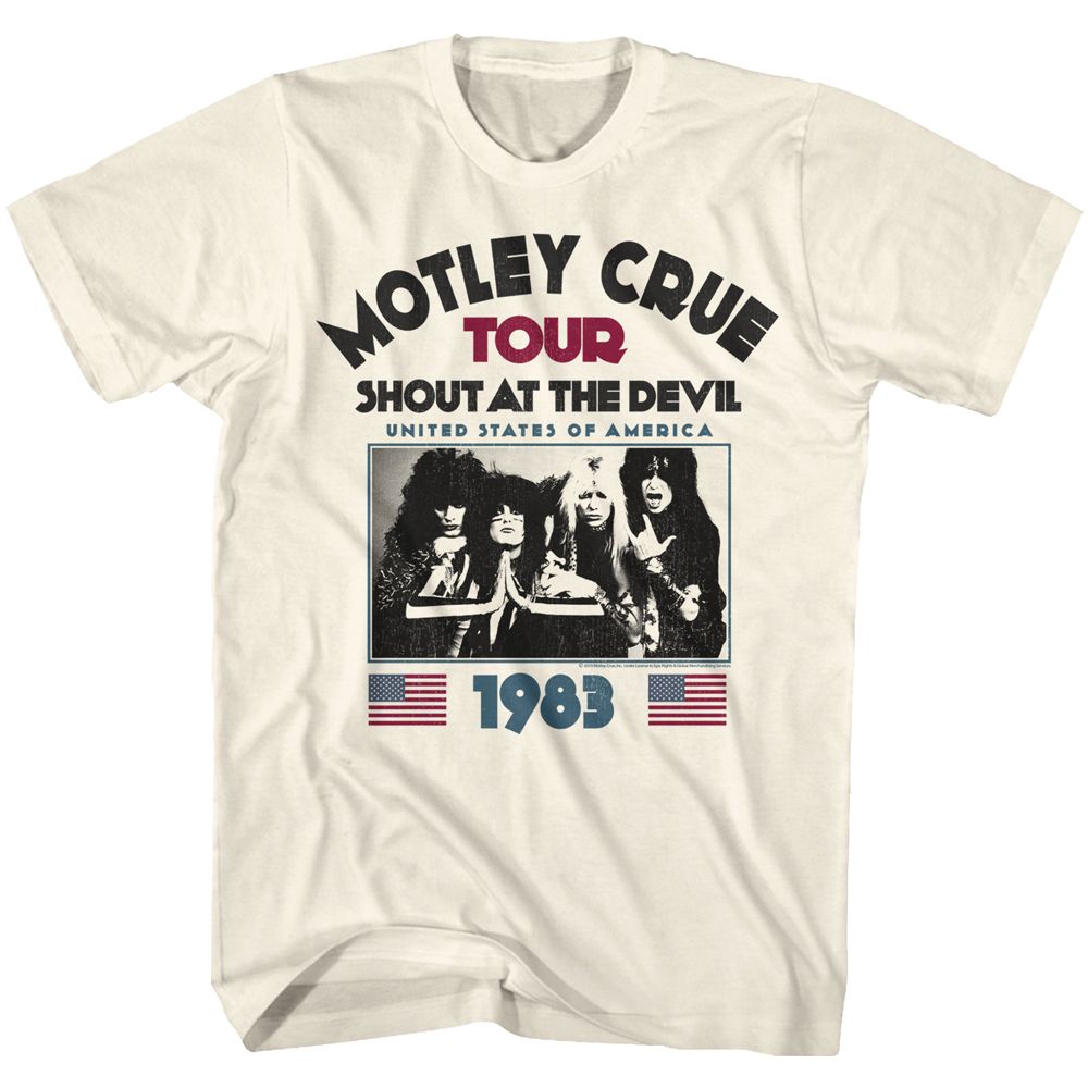 MOTLEY CRUE-SATD83-NATURAL ADULT S/S TSHIRT