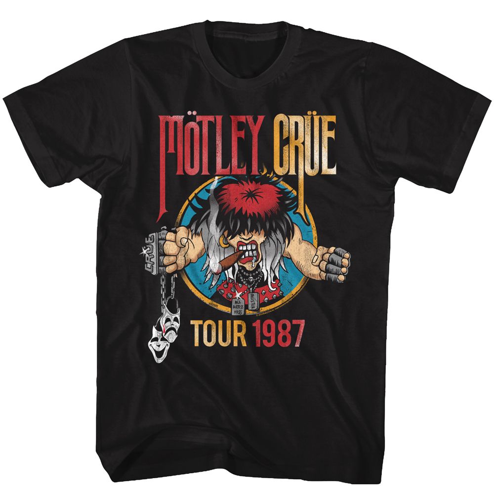 MOTLEY CRUE-TOUR1987-BLACK ADULT S/S TSHIRT