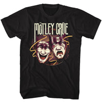 Thumbnail for MOTLEY CRUE-DRAMA MASKS-BLACK ADULT S/S TSHIRT