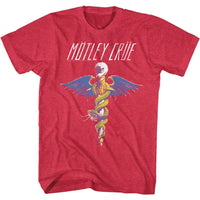 Thumbnail for MOTLEY CRUE-BAD PRINT-RED HEATHER ADULT S/S TSHIRT