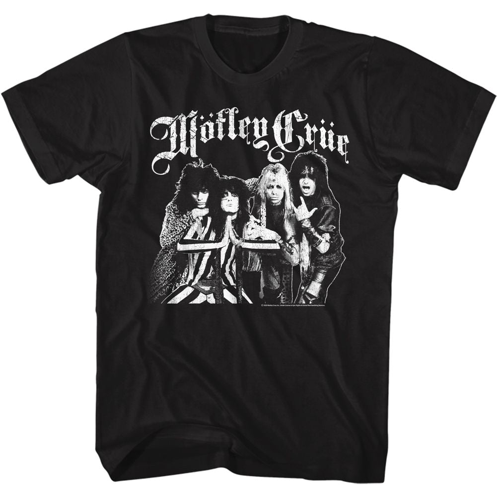 MOTLEY CRUE-CRUE CREW-BLACK ADULT S/S TSHIRT
