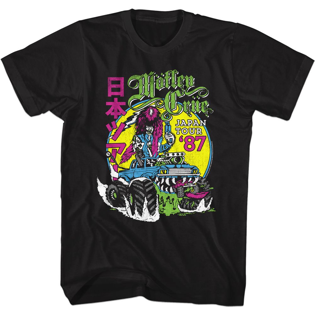 MOTLEY CRUE-87 JAPAN-BLACK ADULT S/S TSHIRT