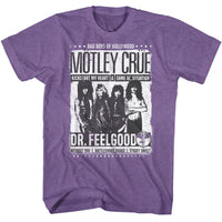 Thumbnail for MOTLEY CRUE-MOTLEY CRUE DR FEELGOOD SONGS-PURPLE HEATHER ADULT S/S TSHIRT