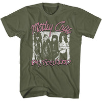 Thumbnail for MOTLEY CRUE-MOTLEY CRUE DR FEELGOOD-MILITARY GREEN ADULT S/S TSHIRT