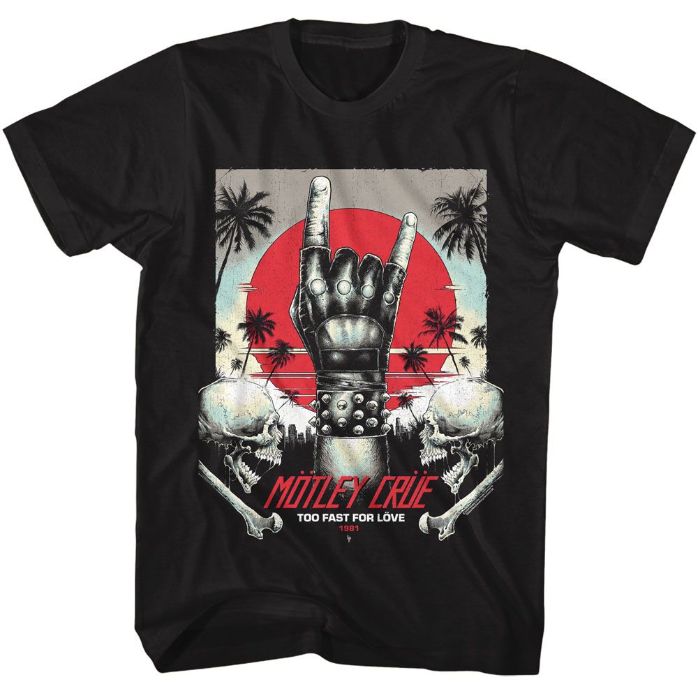 MOTLEY CRUE-MOTLEY CRUE TOO FAST FOR LOVE-BLACK ADULT S/S TSHIRT