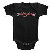 Thumbnail for MOTLEY CRUE-RED AND WHITE LOGO-BLACK INFANT S/S BODYSUIT