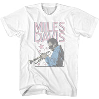 Thumbnail for MILES DAVIS-MILES DAVIS STARS AND RECTANGLE-WHITE ADULT S/S TSHIRT