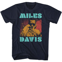 Thumbnail for MILES DAVIS-MILES DAVIS TRI COLOR-NAVY ADULT S/S TSHIRT
