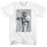 Thumbnail for MILES DAVIS-MILES DAVIS TRUMPET INTO MIC-WHITE ADULT S/S TSHIRT