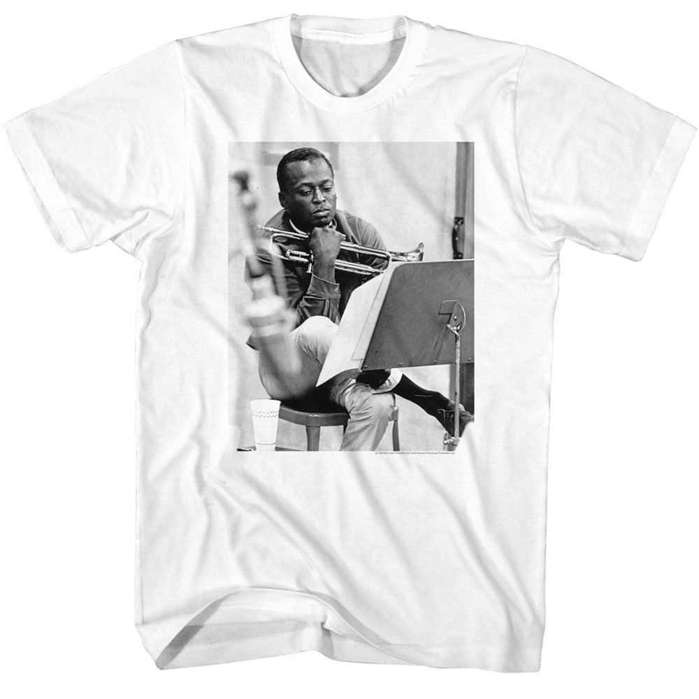 MILES DAVIS-MILES DAVIS CONTEMPLATIVE-WHITE ADULT S/S TSHIRT