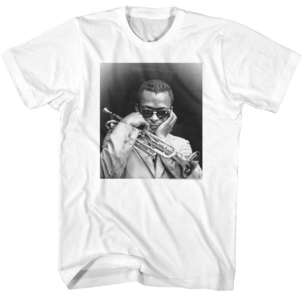 MILES DAVIS-MILES DAVIS SHADES-WHITE ADULT S/S TSHIRT