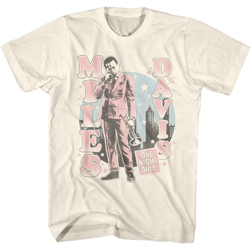 MILES DAVIS-MILES DAVIS ONE NIGHT ONLY CITYSCAPE-NATURAL ADULT S/S TSHIRT