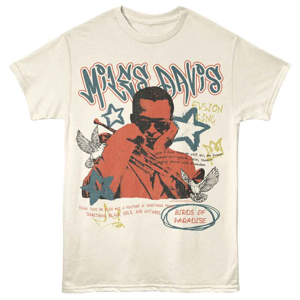 MILES DAVIS-MILES DAVIS BIRDS OF PARADISE-NATURAL ADULT S/S TSHIRT