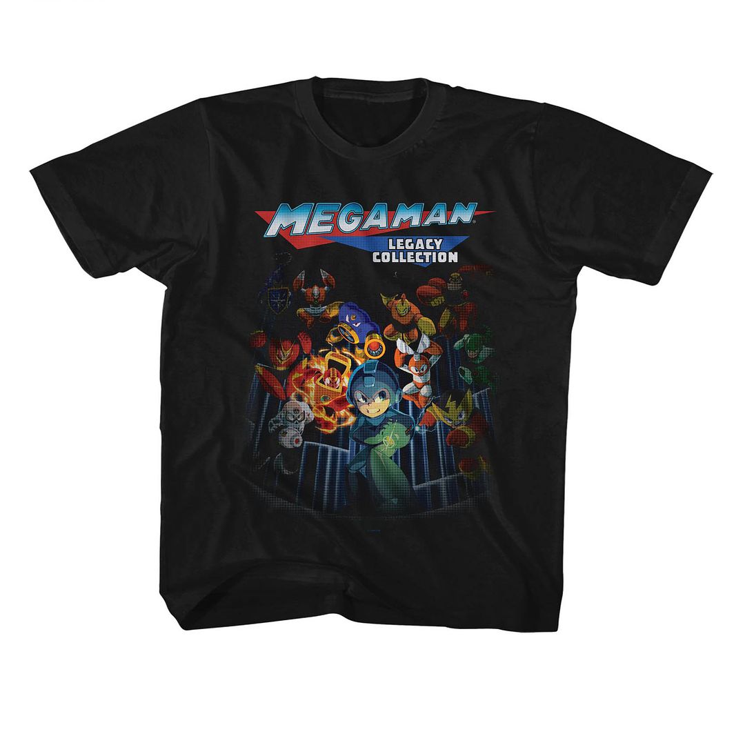 MEGA MAN-MEGA MAN LEGACY COLLECTION-BLACK YOUTH S/S TSHIRT