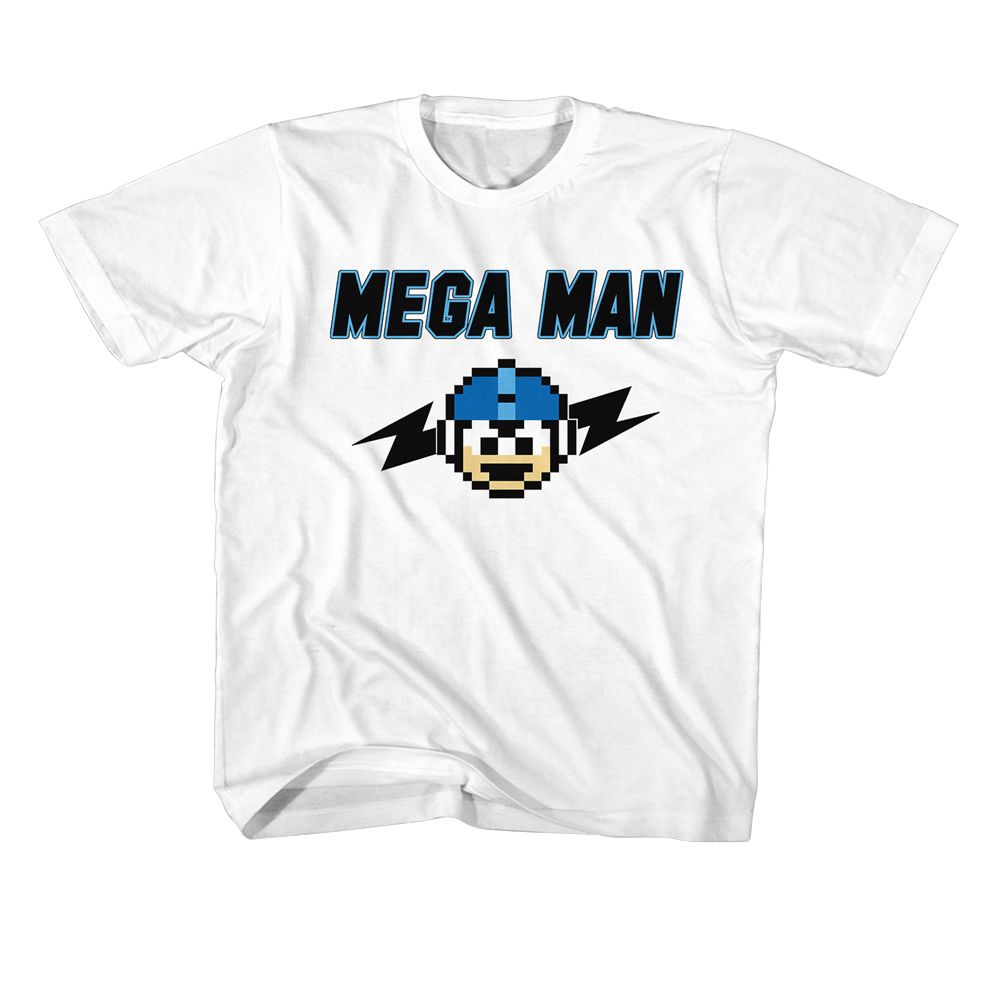 MEGA MAN-MEGAMAN MEGA BOLTS-WHITE YOUTH S/S TSHIRT