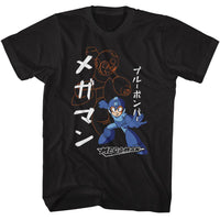 Thumbnail for MEGA MAN-MEGA MAN SOLID AND OUTLINE-BLACK ADULT S/S TSHIRT