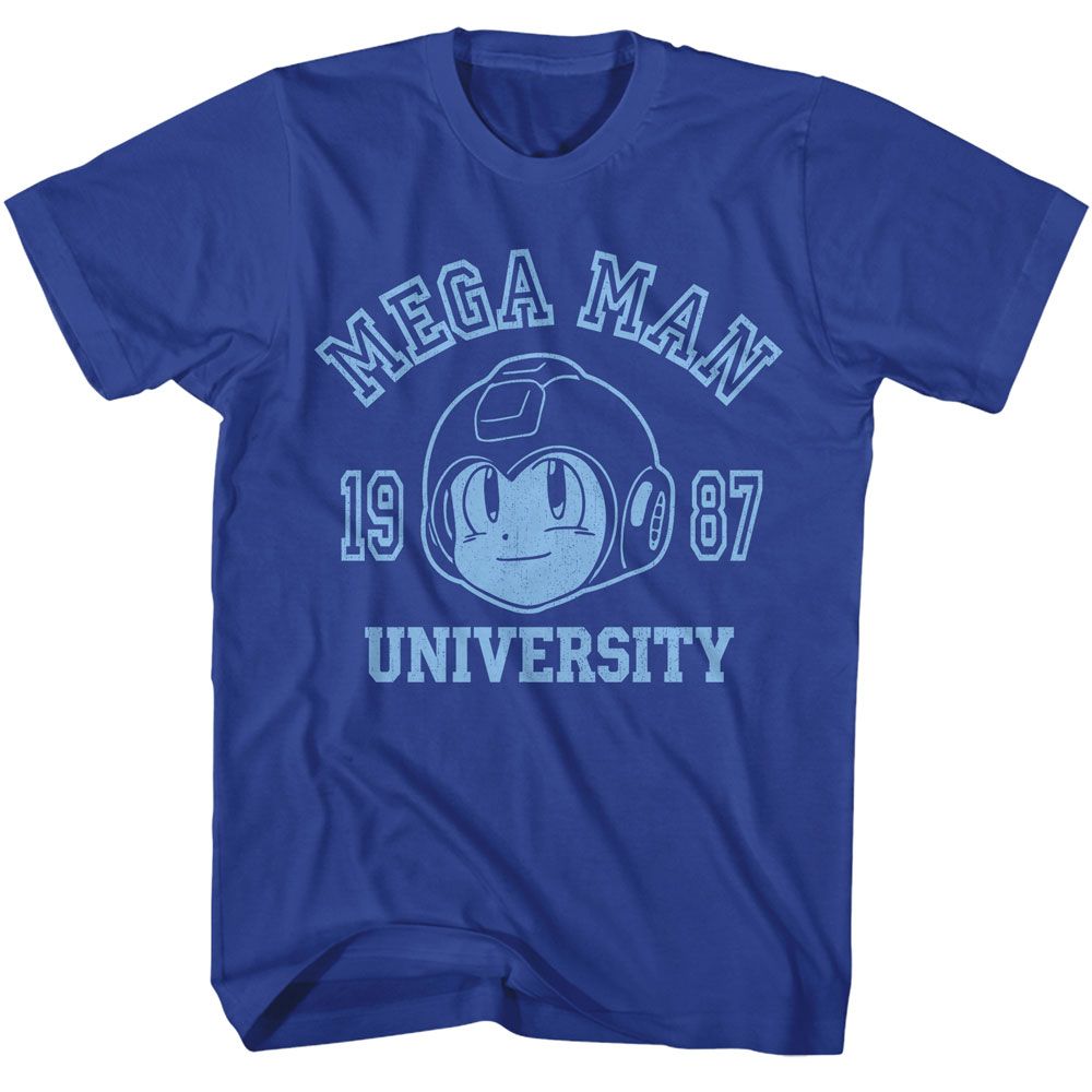 MEGA MAN-MEGA MAN MEGA UNIVERSITY-ROYAL ADULT S/S TSHIRT