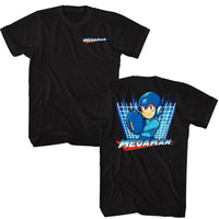 Thumbnail for MEGA MAN-MEGA MAN BB1 FRONT BACK-BLACK ADULT S/S TSHIRT