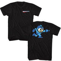 Thumbnail for MEGA MAN-MEGA MAN BB2 FRONT AND BACK-BLACK ADULT S/S TSHIRT