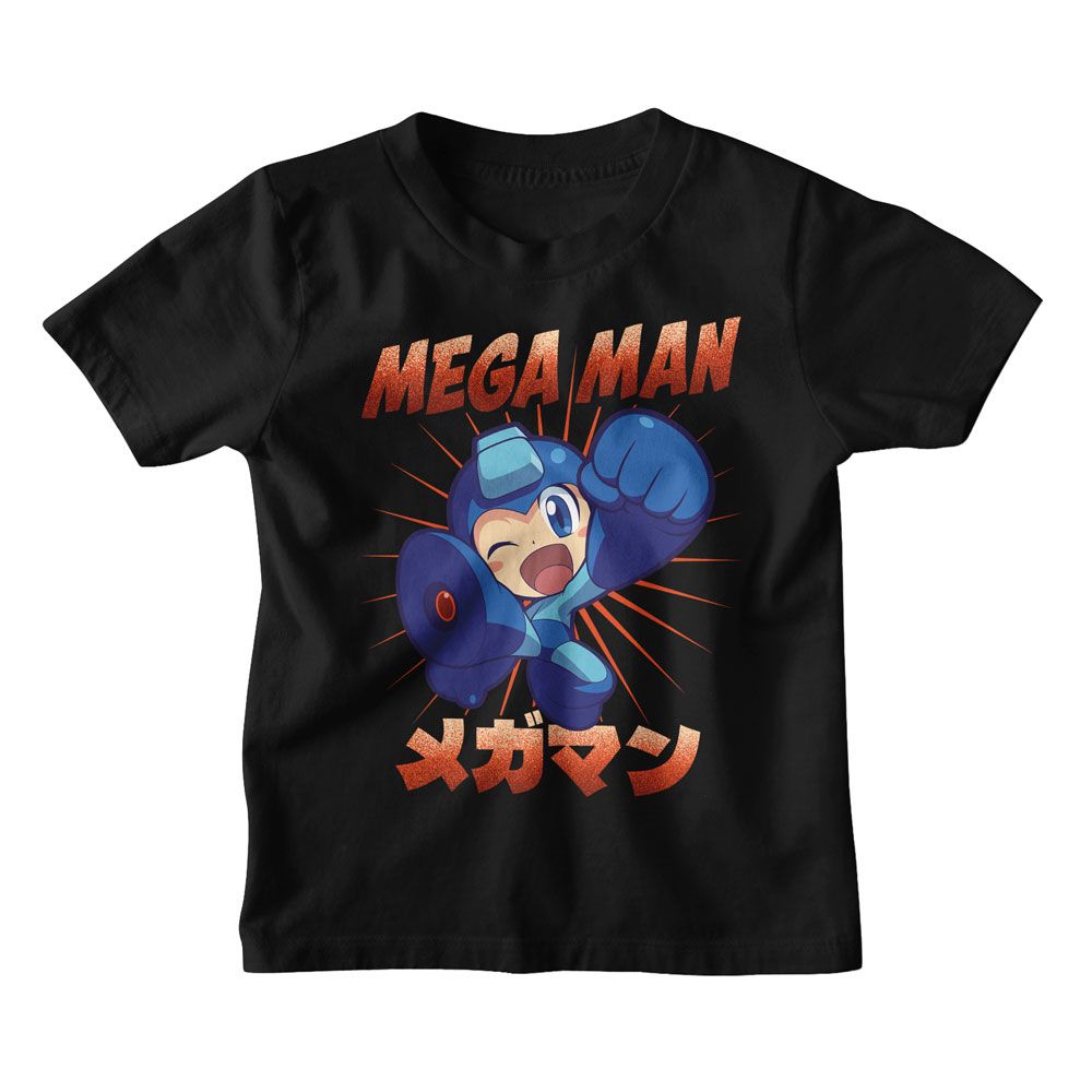 MEGA MAN-MEGA MAN KICK-BLACK YOUTH S/S TSHIRT