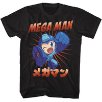 Thumbnail for MEGA MAN-MEGA MAN MEGA KICK-BLACK ADULT S/S TSHIRT