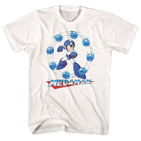 Thumbnail for MEGA MAN-WATER SHIELD-WHITE ADULT S/S TSHIRT