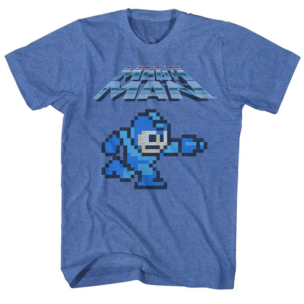 MEGA MAN-MEGA GUNNER-ROYAL HEATHER ADULT S/S TSHIRT