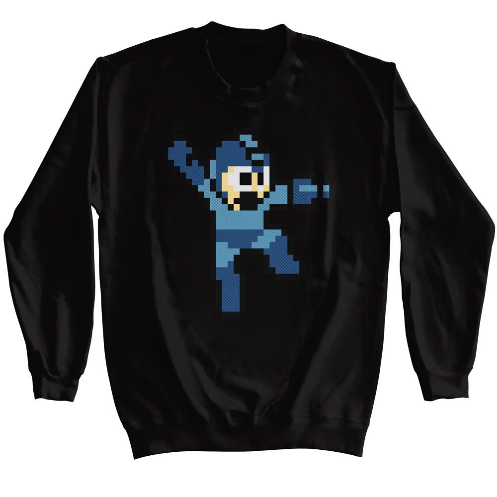 MEGA MAN-MEGA MAN JUMPMAN-BLACK ADULT L/S SWEATSHIRT