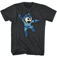 Thumbnail for MEGA MAN-JUMPMAN-BLACK HEATHER ADULT S/S TSHIRT