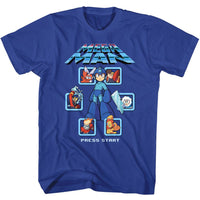 Thumbnail for MEGA MAN-MM1 SELECT SCREEN REMIX-ROYAL ADULT S/S TSHIRT