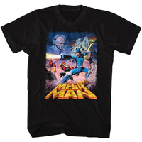 Thumbnail for MEGA MAN-POSTERY MEGAMAN-BLACK ADULT S/S TSHIRT