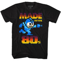 Thumbnail for MEGA MAN-MADEINTHE80S-BLACK ADULT S/S TSHIRT