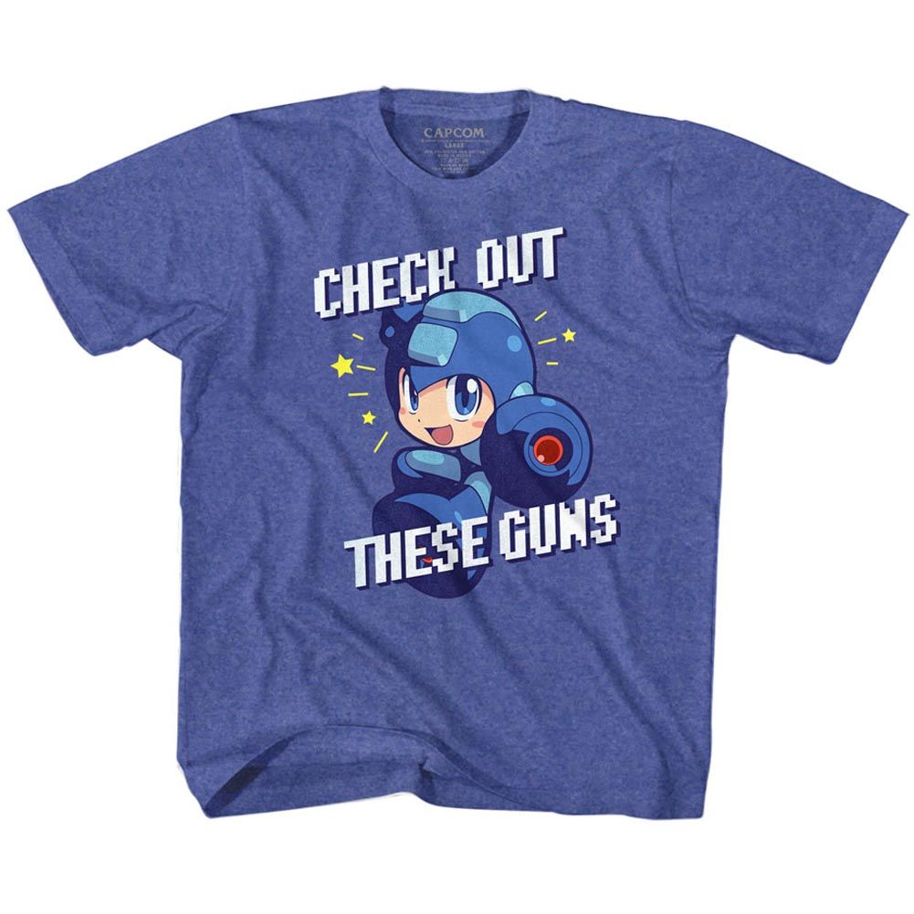 MEGA MAN-CHECK IT OUT-ROYAL HEATHER YOUTH S/S TSHIRT