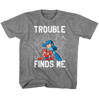 Thumbnail for MEGA MAN-TROUBLE-GRAPHITE HEATHER TODDLER S/S TSHIRT